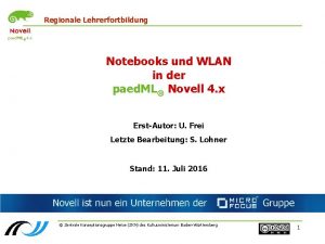 Regionale Lehrerfortbildung paed M L 4 x Notebooks