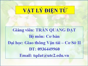 VT L IN T Ging vin TRN QUANG