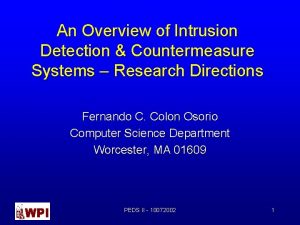 An Overview of Intrusion Detection Countermeasure Systems Research