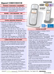 Gigaset C 380C 385C 38 Standard Connessione Compatibilit