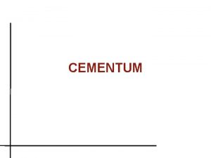 Schroders classification of cementum