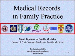 Medical Records in Family Practice Saudi Diploma in