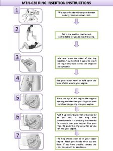 MTN028 RING INSERTION INSTRUCTIONS 1 2 3 4