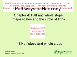 Pathways to Harmony Chapter 4 Half and whole