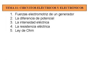 TEMA 11 CIRCUITOS ELCTRICOS Y ELECTRNICOS 1 2