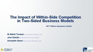 The Impact of WithinSide Competition in TwoSided Business