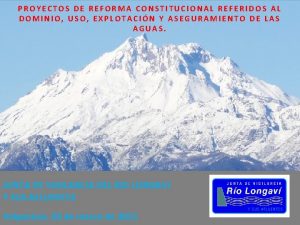 PROYECTOS DE REFORMA CONSTITUCIONAL REFERIDOS AL DOMINIO USO