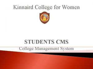 Kinnaird College for Women STUDENTS CMS College Management