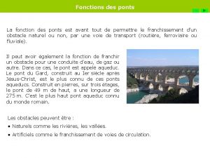 Fonctions des ponts FIN La fonction des ponts