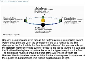 NATS 1311 From the Cosmos to Earth Seasons