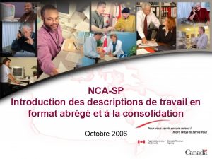 NCASP Introduction descriptions de travail en format abrg