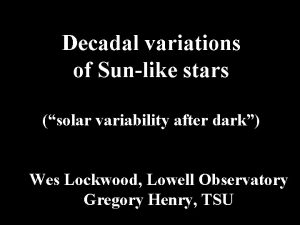 Decadal variations of Sunlike stars solar variability after