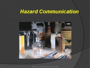 Hazard Communication OSHAX org The Unofficial Guide To