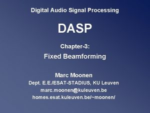 Digital Audio Signal Processing DASP Chapter3 Fixed Beamforming