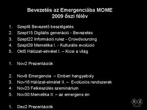 Bevezets az Emergenciba MOME 2009 szi flv 1