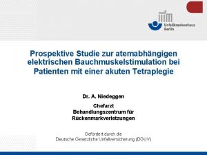 Prospektive Studie zur atemabhngigen elektrischen Bauchmuskelstimulation bei Patienten