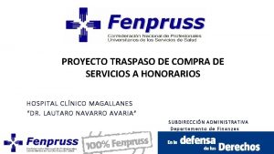 PROYECTO TRASPASO DE COMPRA DE SERVICIOS A HONORARIOS