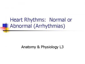 Heart Rhythms Normal or Abnormal Arrhythmias Anatomy Physiology