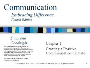 Communication Embracing Difference Fourth Edition Dunn and Goodnight