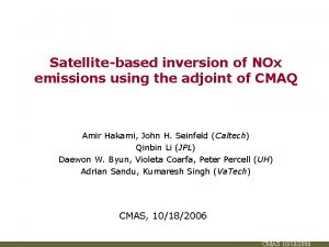 Satellitebased inversion of NOx emissions using the adjoint