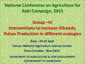 National Conference on Agriculture for Rabi Campaign 2013