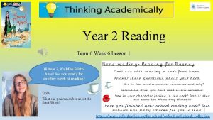 Year 2 Reading Term 6 Week 6 Lesson
