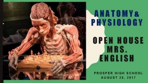 ANATOMY PHYSIOLOGY OPEN HOUSE MRS ENGLISH PROSPER HIGH