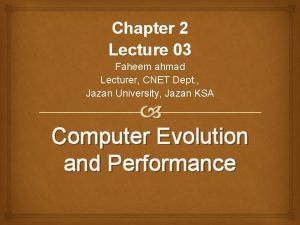 Chapter 2 Lecture 03 Faheem ahmad Lecturer CNET