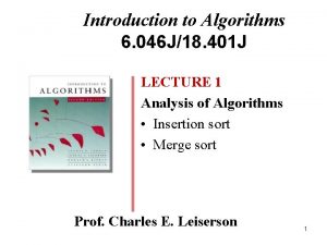 Introduction to Algorithms 6 046 J18 401 J