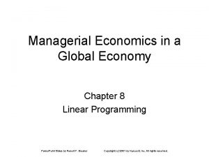 Managerial Economics in a Global Economy Chapter 8