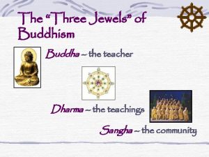 The Three Jewels of Buddhism Buddha the teacher