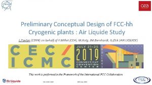 Preliminary Conceptual Design of FCChh Cryogenic plants Air