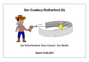 Der Cowboy Rutherford II Der Rutherfordsche StreuVersuch Das