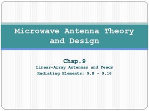 Microwave Antenna Theory and Design Chap 9 LinearArray