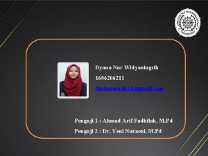 Dyana Nur Widyaningsih 1686206211 Muhassabah 14gmail com Penguji