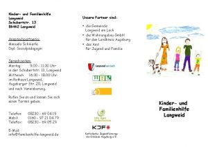 Kinder und Familienhilfe Langweid Schubertstr 13 86462 Langweid