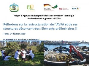 Projet dAppui lEnseignement et la Formation Technique Professionnels