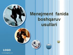 Menejment fanida boshqaruv usullari LOGO www themegallery com