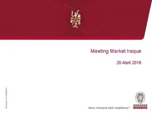 Meeting Market Iraque 20 Abril 2016 Grupo Bureau