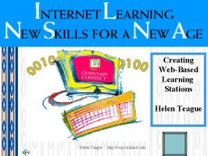 Creating WebBased Learning Stations Helen Teague http oops