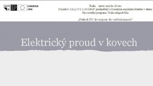 Elektrick proud v kovech Veliiny U elektrick napt