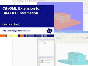 City GML Extension for BIM IFC information Lon