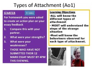 Types of Attachment Ao 1 10 mins STARTER