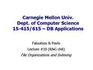 Carnegie Mellon Univ Dept of Computer Science 15