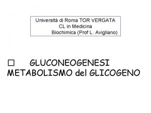 Universit di Roma TOR VERGATA CL in Medicina