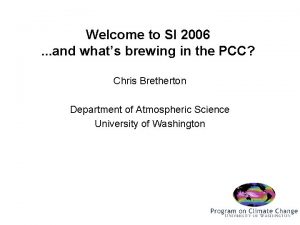 Welcome to SI 2006 and whats brewing in