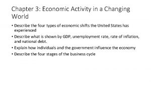 Chapter 3 Economic Activity in a Changing World