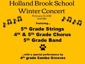 Holland Brook School Winter Concert February 25 2016