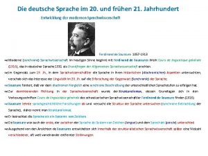 Die deutsche Sprache im 20 und frhen 21