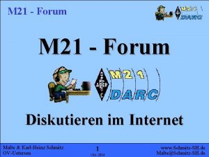 M 21 Forum Diskutieren im Internet Malte KarlHeinz